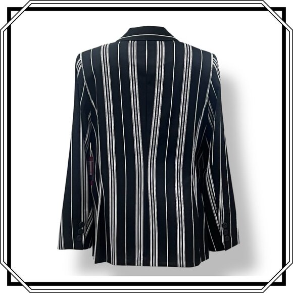 VINCE CAMUTO Striped Oversized Tailored Blazer - Size 10 / NWT - Picture 5 of 11